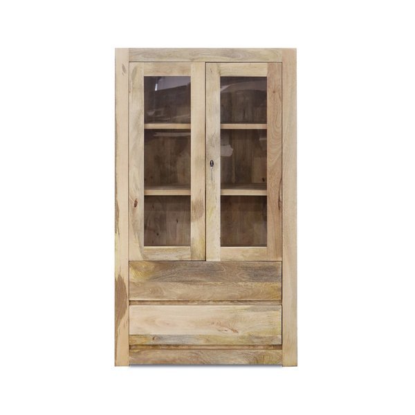 Minimalistyczna witryna drewniana z szufladami ML-11-MN