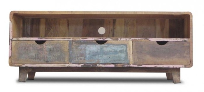 Drewniana szafka RTV w stylu vintage RT-07-RC