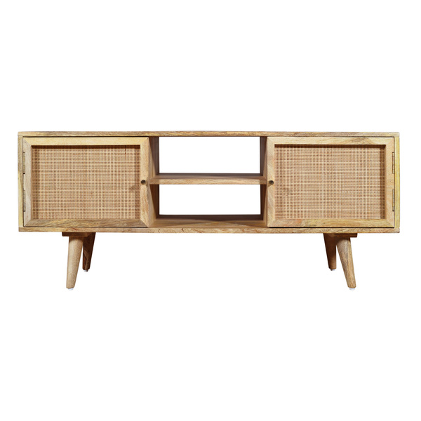 Naturalna szafka RTV w stylu Boho GR-11-MN