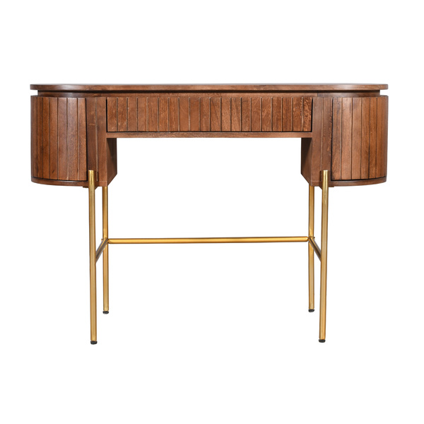 Modernistyczne biurko drewniane z lamelowymi frontami HS-06-MWL