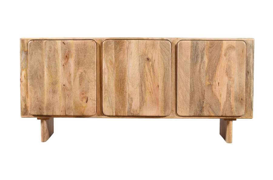 Komoda trzydrzwiowa z mango 165 cm naturalna HG-03-MN