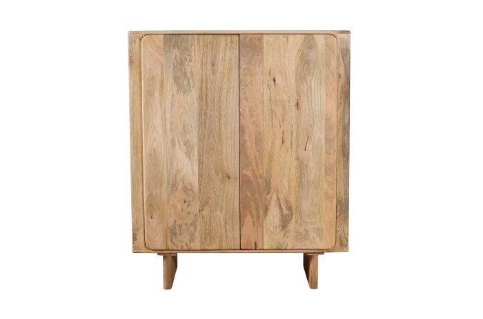 Stylowa komoda bieliźniarka z naturalnego mango – 2 drzwi, wysoka, 120 cm | HG-02-MN