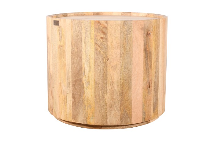 Okrągły stolik pomocniczy z drewna mango naturalnego 65x55 cm ED-05-MN