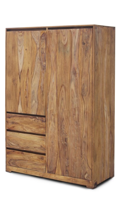 Szafa drewniana w skandynawskim stylu, szafa nowoczesna w kolorze Palisander teak