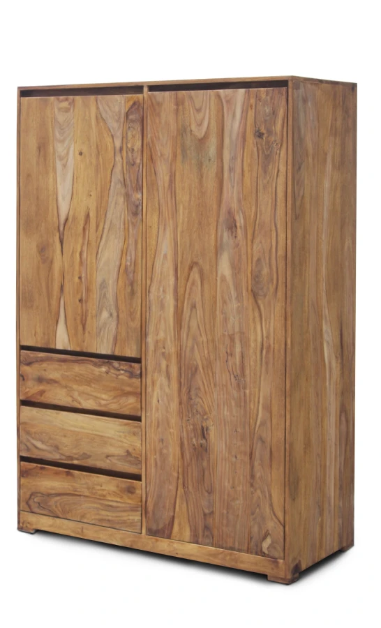 Szafa drewniana w skandynawskim stylu, szafa nowoczesna w kolorze Palisander teak