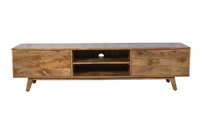 Drewniana szafka RTV 180 cm drewno mango z szufladami ST-02-CR
