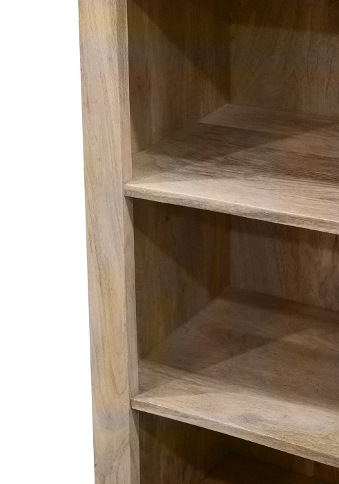 Regał Drewniany Mango 200 cm – Biblioteczka z Litego Drewna – Naturalny Kolor | 110x40x200
