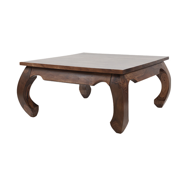 Orientalny kwadratowy stolik kawowy OPIUM 90x90 cm z drewna palisander OP-04-50P