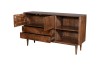 Komoda drewniana w skandynawskim stylu z drewna mango w ciemnym odcieniu FT-09-MWL