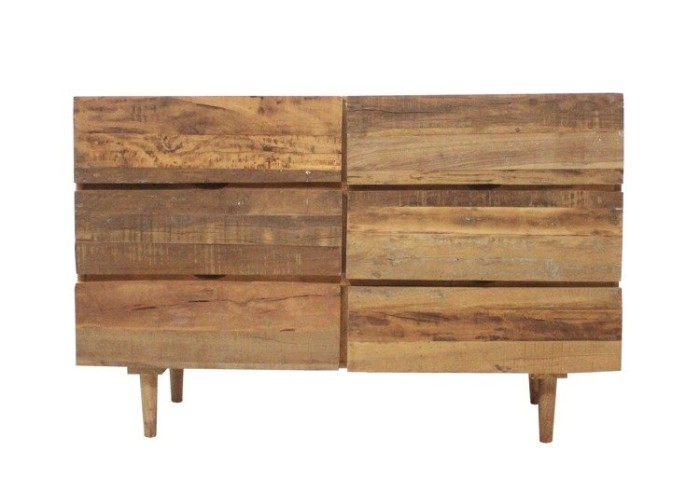 Rustykalna komoda ze starego drewna z szufladami CTR-137558-OLD
