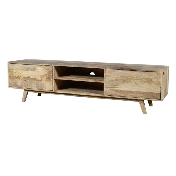 Skandynawska szafka RTV z naturalnego drewna ST-02-MN