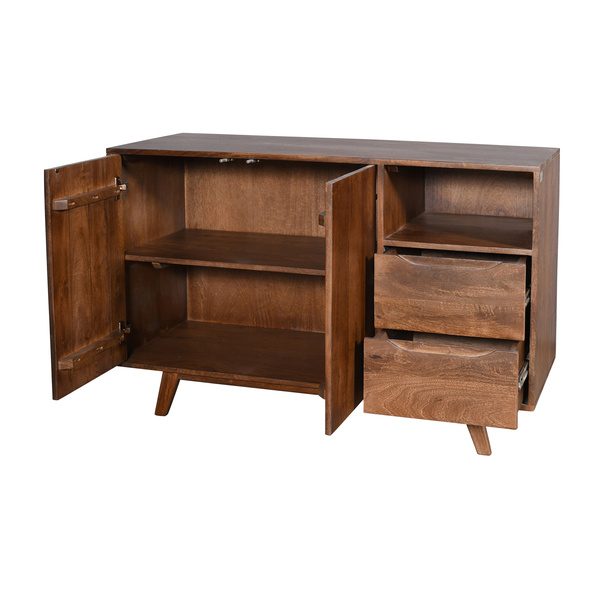 Minimalistyczna komoda z ciemnego drewna ST-07-MWL