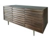 Modernistyczna komoda drewniana z efektem lameli KP-01-MWL
