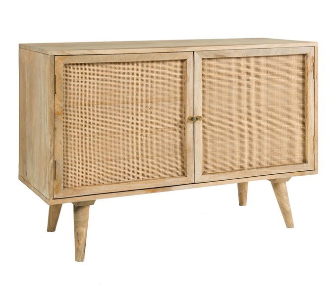 Dwudrzwiowa komoda drewniana w stylu boho GR-09-MN