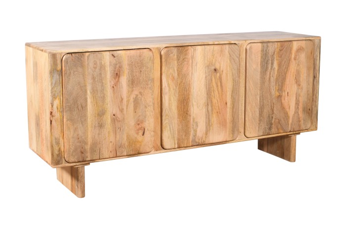 Komoda trzydrzwiowa z mango 165 cm naturalna HG-03-MN