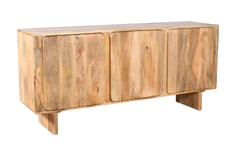 Komoda trzydrzwiowa z mango 165 cm naturalna HG-03-MN