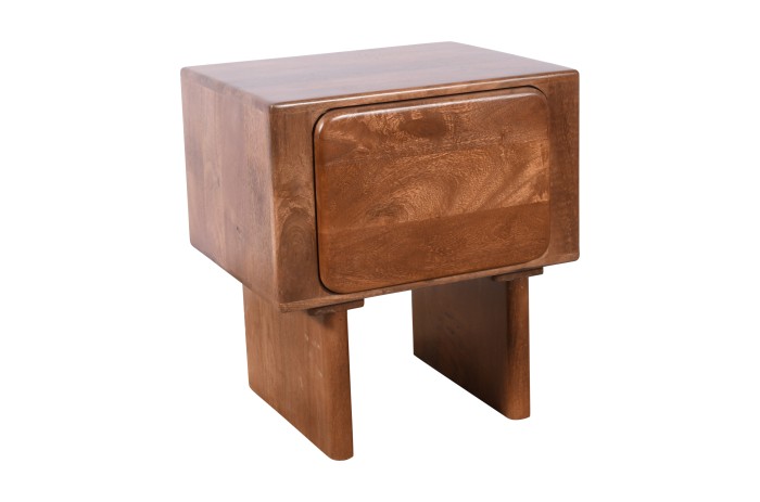 Designerska szafka nocna mango z szufladą – orzech włoski 50x40x55 cm HG-05-MWL