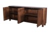Komoda drewniana mango orzech włoski 200×40×80 cm  RM-02-MWL Designerska komoda z zaokrąglonymi rogami, styl Japandi