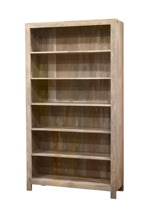 Regał Drewniany Mango 200 cm – Biblioteczka z Litego Drewna – Naturalny Kolor | 110x40x200
