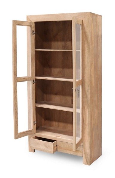 Minimalistyczna witryna drewniana zamykana na klucz VR-07-MN