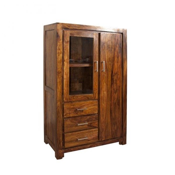 Kolonialna witryna z drewna palisandru MOD-108-50P