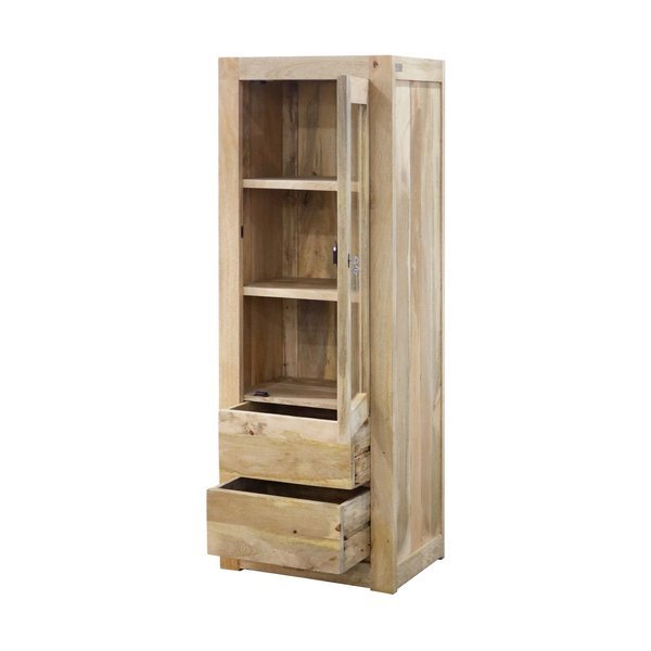 Masywna witryna z szufladami z drewna Mango ML-18-MN