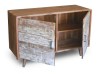 Dwudrzwiowa komoda scandi z drewna Akacji BR-05