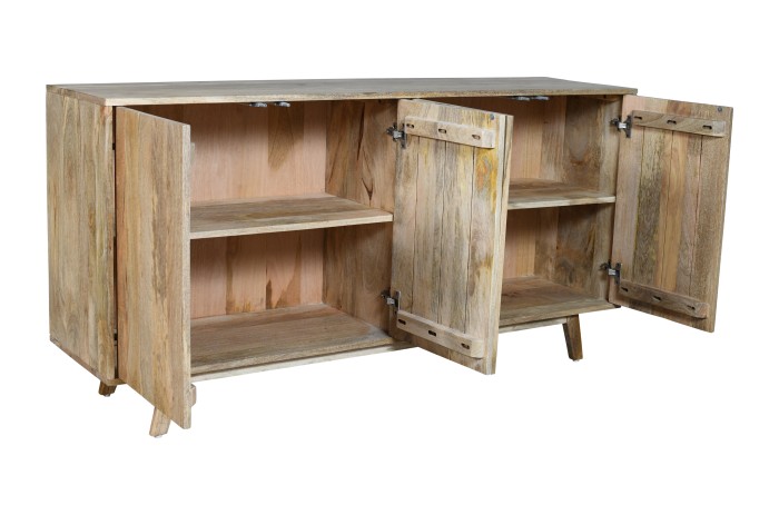 Czterodrzwiowa komoda z naturalnego drewna Mango ST-05-MN