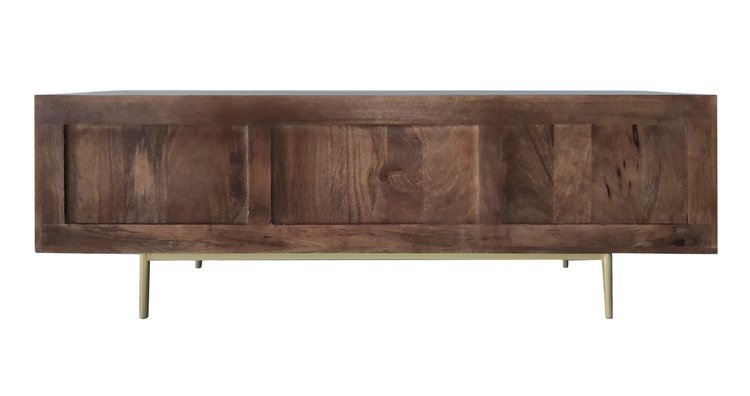 Modernistyczna szafka RTV z drewna mango KP-02-MWL