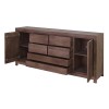 Minimalistyczna komoda mango orzech włoski  200 cm , NR-06-MWL