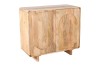 Mała komoda drewniana ED-02-MN, mango naturalne, rzeźbione fronty wypukłe, 90×40×80 cm