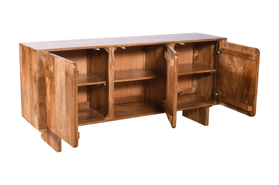 Nowoczesna komoda mango karmel 165x43x75 cm HG-03-CR
