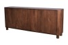 Komoda drewniana mango orzech włoski 200×40×80 cm  RM-02-MWL Designerska komoda z zaokrąglonymi rogami, styl Japandi
