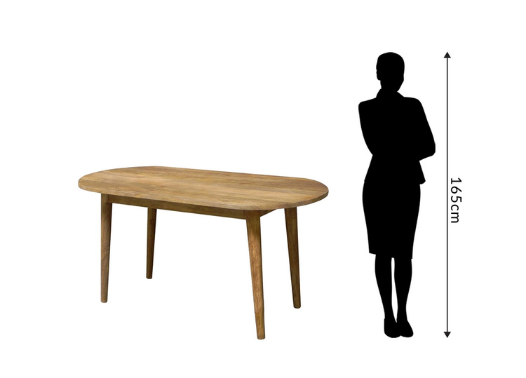 Drewniany stół na toczonych nogach 80x150x76 OSLO-ST19