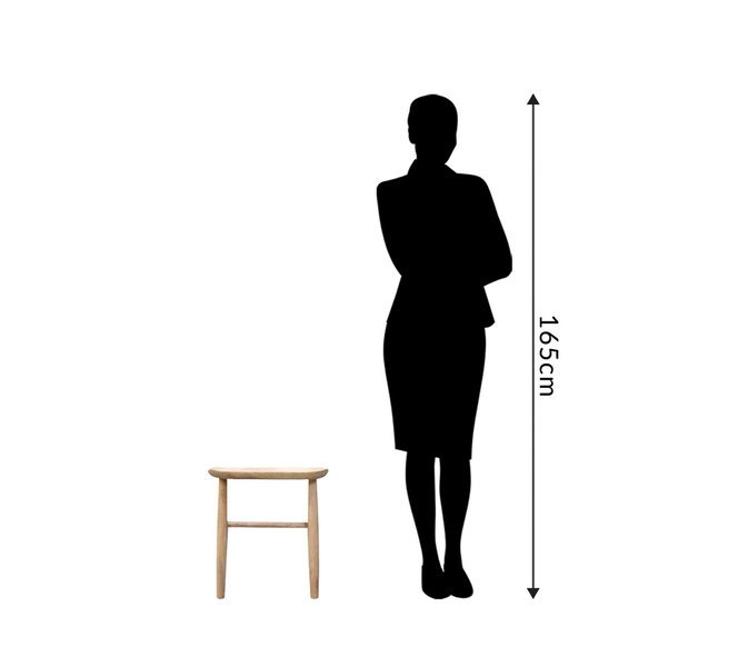 Skandynawski taboret z drewna OSLO-UN57-MN