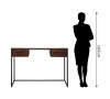 Drewniana konsola z szufladami w stylu industrialnym LV-1443-AWL