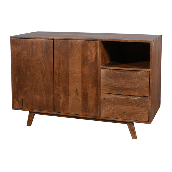 Minimalistyczna komoda z ciemnego drewna ST-07-MWL