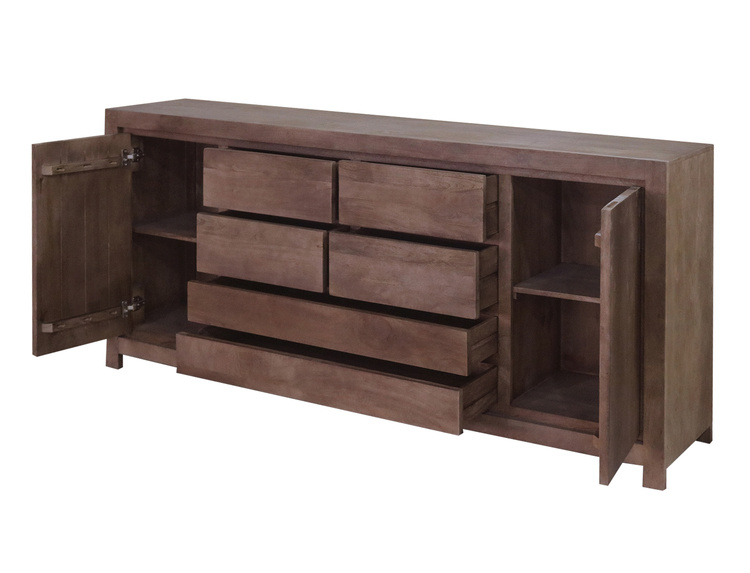 Minimalistyczna komoda mango orzech włoski  200 cm , NR-06-MWL