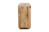 Pojemna komoda ED-03-MN z drewna mango naturalnego, fronty 3D, 6 szuflad, 120×40×85 cm