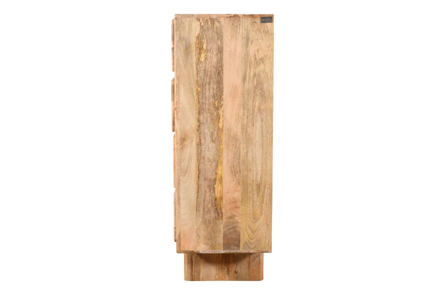 Stylowa komoda‑bieliźniarka z naturalnego mango – 4 poziomy szuflad, 120 cm | HG‑01‑MN
