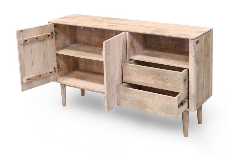 Skandynawska komoda z naturalnego drewna FT-03-MN