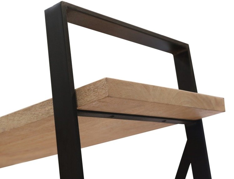 Industrialny regał z drewnianymi półkami 180x100x35 SH-UN67-MN