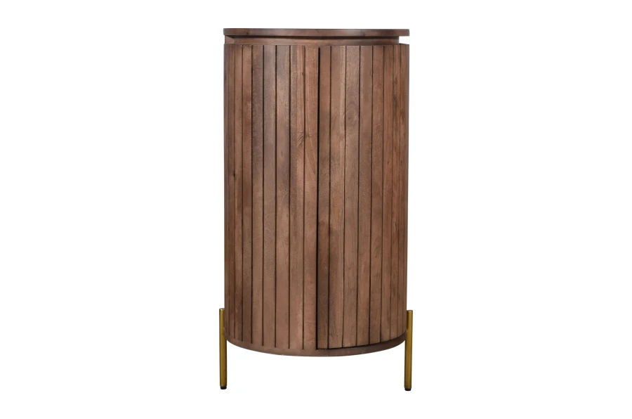 Drewniana bieliźniarka w stylu modern z frezowanymi szufladami i szafkami HS-04-MWL