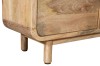 Komoda drewniana BC-08-MN 160 cm z drewna mango – 3 szuflady i 2 drzwi, styl Retro i Mid-Century Modern, Naturalna
