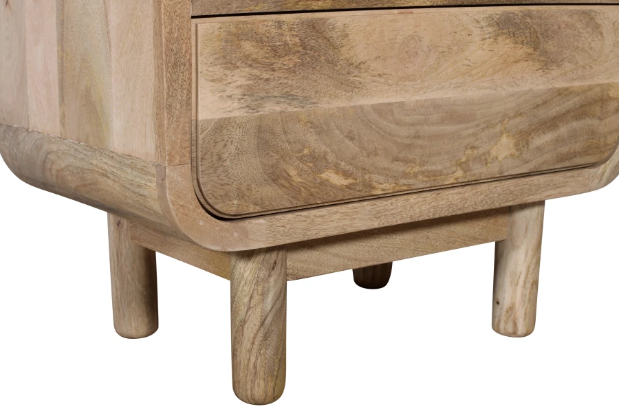 Biblioteczka drewniana Mango 120x60x35 cm — styl mid-century, naturalne mango BC-09-MN