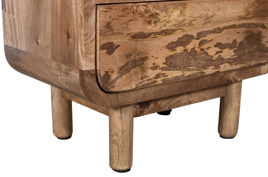Regał drewniany retro,  Mango Caramel 60x35x120 cm — styl skandynawski BC-09-CR