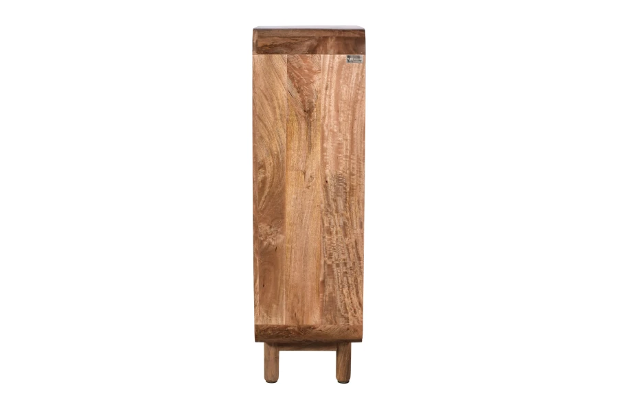 Regał drewniany retro,  Mango Caramel 60x35x120 cm — styl skandynawski BC-09-CR