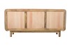 Komoda drewniana BC-08-MN 160 cm z drewna mango – 3 szuflady i 2 drzwi, styl Retro i Mid-Century Modern, Naturalna