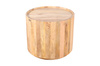 Okrągły stolik pomocniczy z drewna mango naturalnego 65x55 cm ED-05-MN