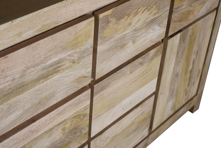 Komoda z szufladami z drewna Mango naturalne NR-05-MN